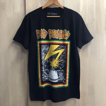 UK 수입 BAD BRAINS 배드 브레인즈 티셔츠 번개 카미나리