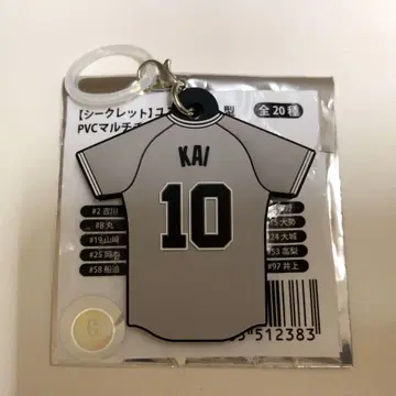 요미우리 자이언츠 카이 타쿠야 유니폼형 PVC 멀티 참