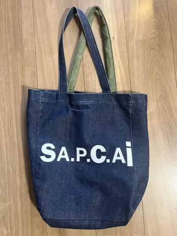 sacai A.P.C. 토트백 데님/올리브