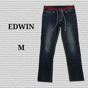 [ EDWIN ] JERSEYS 테이퍼드 팬츠 네이비 여성용 M