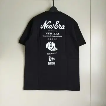 뉴에라 무라사키 스포츠 별주 백 프린트 티셔츠 블랙 L 새상품