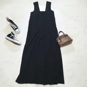 emmi atelier 살로펫 백 매듭 디자인 콤비네종 블랙 1
