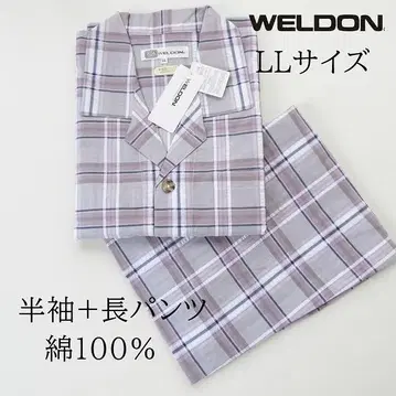 정가 12600엔 [LL 사이즈] WELDON 웰던 남성용 반팔 파자마