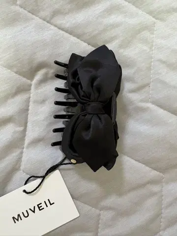 MUVEIL 뮈베르 블랙 리본 포함 헤어 클립