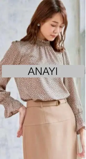 ANAYI 도트 쉬폰 블라우스