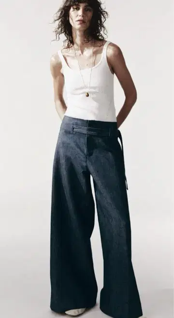 ZARA 와이드 레그 팬츠