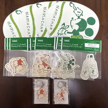 KIRIN 나마차 디즈니 콜라보 아크릴 키링 스티커 부채