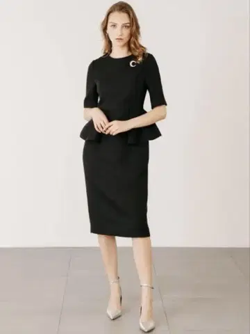 정가 26,400엔! CELFORD 셀포드 페플럼 원피스 블루 36