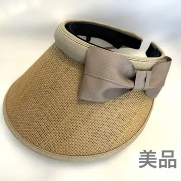새상품급 리본 포함 베이지 선바이저