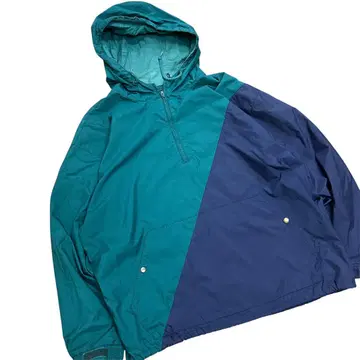 90s GAP 나일론 아노락 후드티 XL 절개 배색