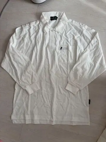 US POLO ASSN. 화이트 긴팔 피케 셔츠