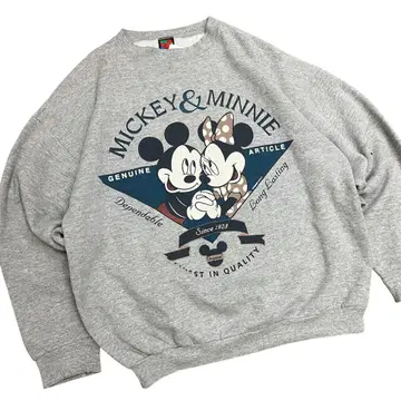 디즈니 USA 제작 미키 & 미니 맨투맨 XL