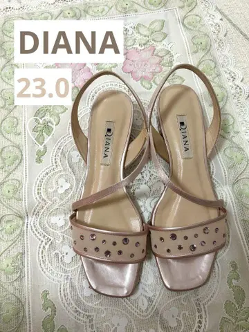 DIANA 다이애나 반짝이는 비쥬 샌들 핑크 23cm
