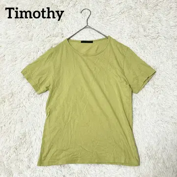 [티모시] 크루넥 T셔츠 (M) 워셔블 베이직 라이트 그린
