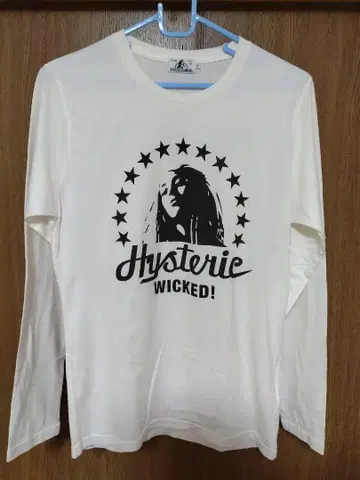 HYSTERIC GLAMOUR 화이트 롱 슬리브 T셔츠 M