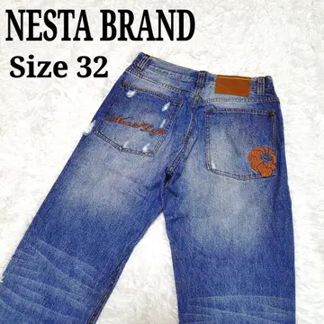 NESTABRAND 네스타브랜드 데님 자수 로고 32 데미지 가공
