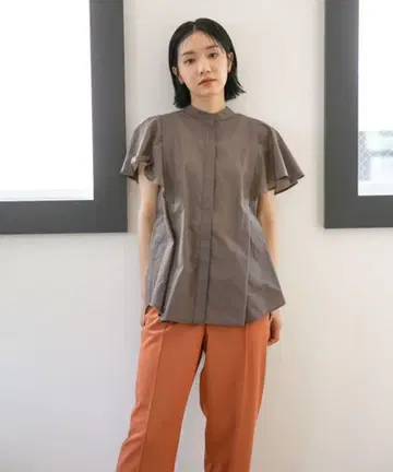nano universe 플레어 슬리브 블라우스 나노 유니버스