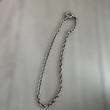 실버 체인 목걸이 길이 약 40cm