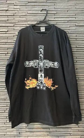 Crossfaith 블랙 XXL 롱T