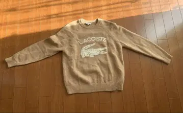 LACOSTE 베이지 크루넥 스웨터