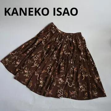 109 KANEKO ISAO 카네코 이사오 꽃무늬 절개 플레어 스커트
