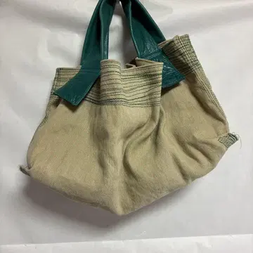 [ T.A design ] 린넨 소재 가죽 핸들 토트백
