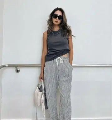 esutoreja*Stripe wide pants*와이드 팬츠*맨투맨