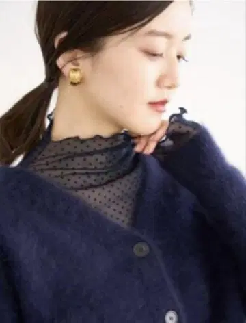 도트 튤 풀오버 이에나