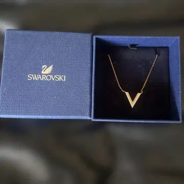 Swarovski V자형 목걸이 골드