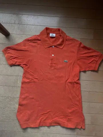 LACOSTE 피케 셔츠 오렌지 사이즈 2
