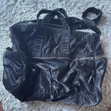 블랙 나일론 토트백