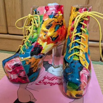JeffreyCampbell 통굽 에나멜 부츠 사이즈 39