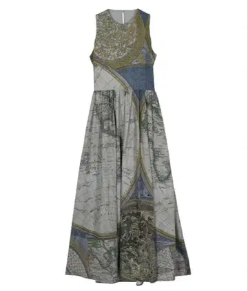 CARTOGRAPHIC PATTERN DRESS