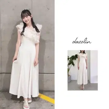 dazzlin 이소재 프릴 머메이드 원피스