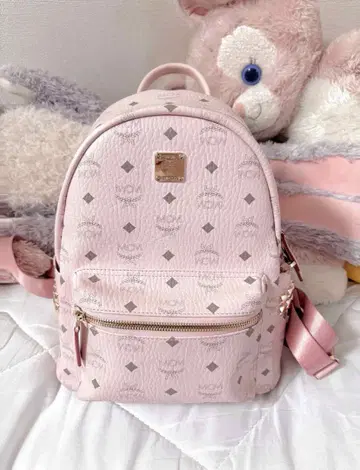 MCM 핑크 백팩 S 사이즈