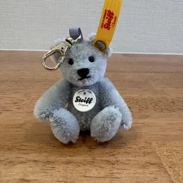 Steiff 슈타이프 키링 테디베어 블루 그레이