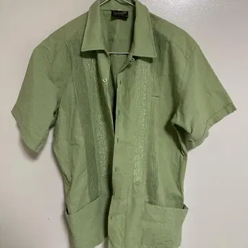 ESTRELLASTANDARD Guayabera 그린 셔츠 사이즈 42