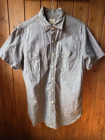 J.CREW 샴브레이 반팔 셔츠