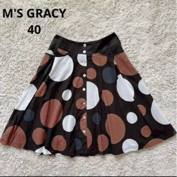M's GRACY 엠즈 그레이시 스커트 40 도트 플레어 일본제