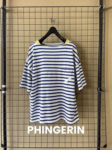 PHINGERIN 핑거링 보트넥 보더 바스크 셔츠 Tee