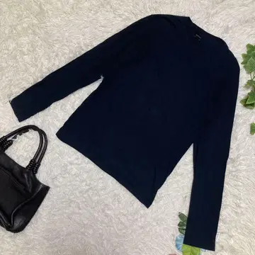 새상품급 질 샌더 긴팔 T셔츠 네이비 코튼 여성용 M 사이즈 상당