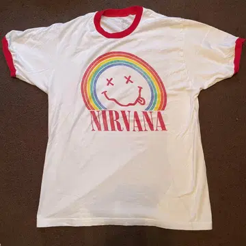 NIRVANA 닐바나 너바나 레인보우 링거 T셔츠