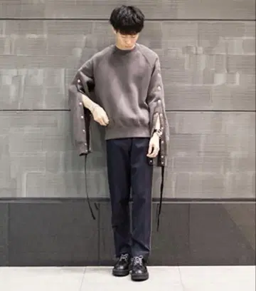JOHN LAWRENCE SULLIVAN 파이핑 울 이지 팬츠