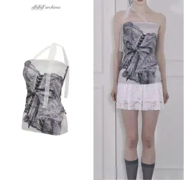 elfelfelf archives BUSTIER PRINTED TOP