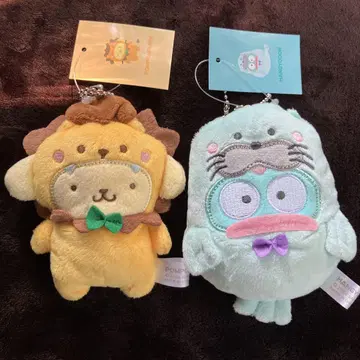 산리오 인형 마스코트 홀더 오카부리 애니멀 폼폼푸딩 한교동