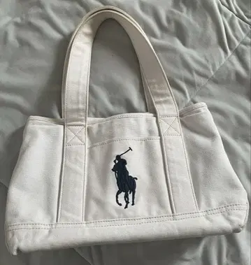 폴로 랄프 로렌 토트백 화이트