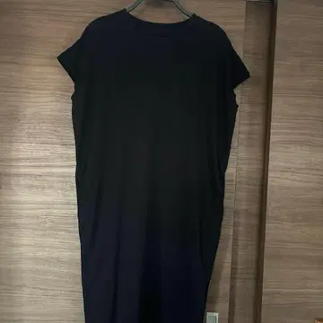 나카가와 마사시치 상점 블랙 프렌치 슬리브 롱 원피스