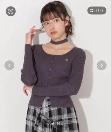 [ JILL by JILLSTUART ] 하트 초커 가디건 상의