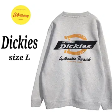 Dickies 스웨트 셔츠 트레이너 자수 백 프린트 남성용 L