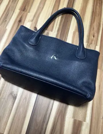 키타무라 Kitamura 가죽 토트백 네이비 A4 가능